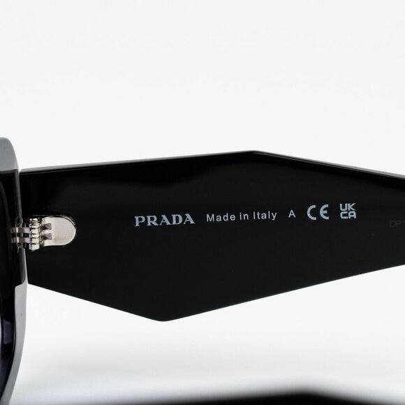 Prada PR17WS 16K40J BRAND NEW Sunglasses Black Violet Rectangle Unisex - Picture 7 of 9